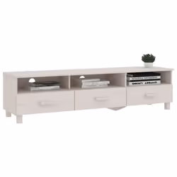 vidaXL TV Cabinet Solid Wood Pine Wooden TV Stand Unit Furniture Multi Colours - white - Additional view 4