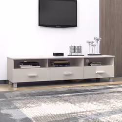 vidaXL TV Cabinet Solid Wood Pine Wooden TV Stand Unit Furniture Multi Colours - white - Additional view 5