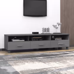 vidaXL TV Cabinet Solid Wood Pine Wooden TV Stand Unit Furniture Multi Colours - dark grey - Additional view 5