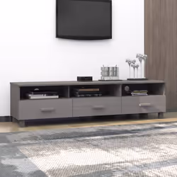 vidaXL TV Cabinet Solid Wood Pine Wooden TV Stand Unit Furniture Multi Colours - light grey - Additional view 7