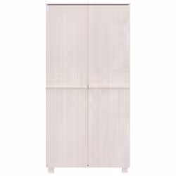 vidaXL Wardrobe HAMAR White 89x50x180 cm Solid Wood Pine - Additional view 2