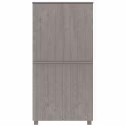 vidaXL Wardrobe HAMAR Light Grey 89x50x180 cm Solid Wood Pine - Additional view 2