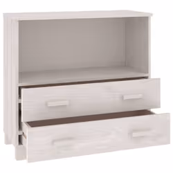vidaXL Sideboard Solid Wood Pine Wooden Side Cabinet Furniture Multi Colours - white