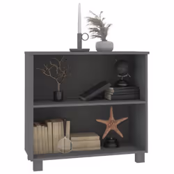 vidaXL Sideboard Solid Wood Pine Side Console Storage Cabinet Multi Colours - dark grey