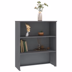 vidaXL Top for Highboard Solid Wood Pine Storage Cabinet Top Multi Colours - dark grey