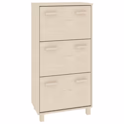 vidaXL Shoe Cabinet Solid Wood Pine Wooden Shoe Organiser Unit Multi Colours - honey brown