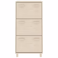 vidaXL Shoe Cabinet Solid Wood Pine Wooden Shoe Organiser Unit Multi Colours - honey brown