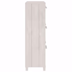 vidaXL Shoe Cabinet Solid Wood Pine Wooden Shoe Organiser Unit Multi Colours - white - Additional view 5