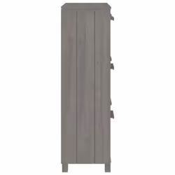 vidaXL Shoe Cabinet Solid Wood Pine Wooden Shoe Organiser Unit Multi Colours - light grey - Additional view 6
