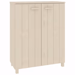 vidaXL Shoe Cabinet Solid Wood Pine Shoe Organiser Unit Rack Multi Colours - honey brown - Additional view 8