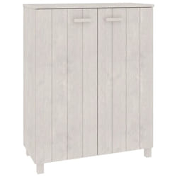 vidaXL Shoe Cabinet Solid Wood Pine Shoe Organiser Unit Rack Multi Colours - white