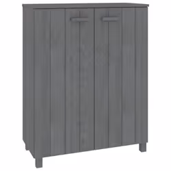 vidaXL Shoe Cabinet Solid Wood Pine Shoe Organiser Unit Rack Multi Colours - dark grey