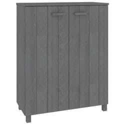 vidaXL Shoe Cabinet Solid Wood Pine Shoe Organiser Unit Rack Multi Colours - dark grey