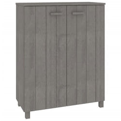 vidaXL Shoe Cabinet Solid Wood Pine Shoe Organiser Unit Rack Multi Colours - light grey