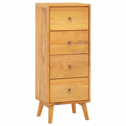 vidaXL Solid Wood Teak Chest of Drawers Wooden Sideboard Storage Side Cabinet