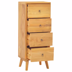 vidaXL Solid Wood Teak Chest of Drawers Wooden Sideboard Storage Side Cabinet