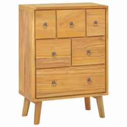 vidaXL Solid Wood Teak Chest of Drawers Wooden Sideboard Storage Side Cabinet