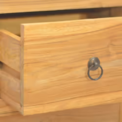 vidaXL Solid Wood Teak Chest of Drawers Wooden Sideboard Storage Side Cabinet - Additional view 4
