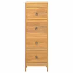 vidaXL Solid Wood Teak Chest of Drawers Wooden Sideboard Storage Side Cabinet - Additional view 7