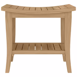 vidaXL Bathroom Side Table Shower Bench Corner Bath Seat Stool Solid Wood Teak