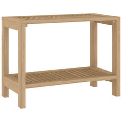 vidaXL Bathroom Side Table Shower Bench Corner Bath Seat Stool Solid Wood Teak