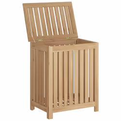 vidaXL Solid Wood Teak Wash Bin Sorter Washing Basket 35x25x60 cm/50x35x60 cm - 50 x 35 x 60 cm - Additional view 6