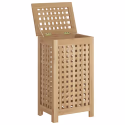 vidaXL Solid Wood Teak Wash Bin Sorter Washing Basket 35x25x60 cm/50x35x60 cm - 35 x 25 x 60 cm - Additional view 2