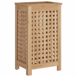vidaXL Solid Wood Teak Wash Bin Sorter Washing Basket 35x25x60 cm/50x35x60 cm - 35 x 25 x 60 cm - Additional view 3