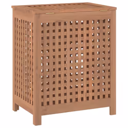 vidaXL Solid Wood Teak Wash Bin Sorter Washing Basket 35x25x60 cm/50x35x60 cm - 50 x 35 x 60 cm - Additional view 5