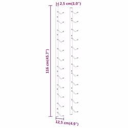 VidaXL 340881 wine rack Iron White - Additional view 5