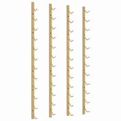 vidaXL Wall Wine Rack for 12 Bottles Drinking Holder Wine Storage Whisky Rack - gold, 2