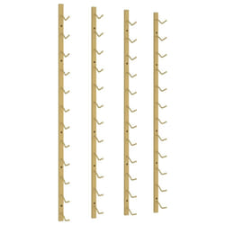 vidaXL Wall Wine Rack for 12 Bottles Drinking Holder Wine Storage Whisky Rack - gold, 2