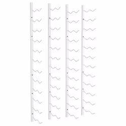 vidaXL 2x Wall Mounted Wine Rack for 24 Bottles White Iron Wine Whisky Rack