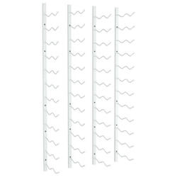vidaXL 2x Wall Mounted Wine Rack for 24 Bottles White Iron Wine Whisky Rack