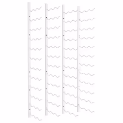 vidaXL 2x Wall Mounted Wine Rack for 36 Bottles White Iron Wine Whisky Rack