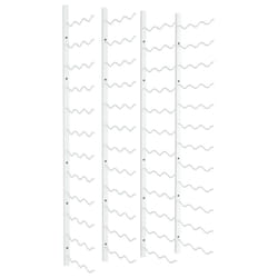vidaXL 2x Wall Mounted Wine Rack for 36 Bottles White Iron Wine Whisky Rack