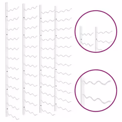vidaXL 2x Wall Mounted Wine Rack for 36 Bottles White Iron Wine Whisky Rack - Additional view 5