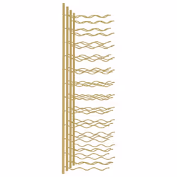 vidaXL 2x Wall Mounted Wine Rack for 36 Bottles Gold Iron Drinking Whisky Rack - Additional view 4
