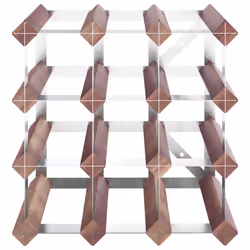 VidaXL 340891 wine rack Steel, Wood Brown - Additional view 4