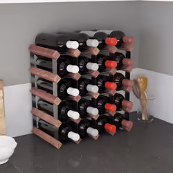 VidaXL 340892 wine rack Steel, Wood Brown - Additional view 2