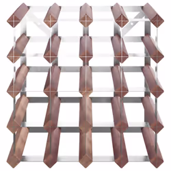 VidaXL 340892 wine rack Steel, Wood Brown - Additional view 4