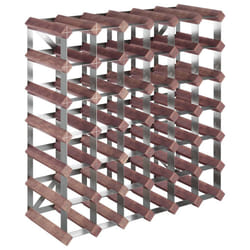 VidaXL 340893 wine rack Steel, Wood Brown