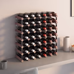 VidaXL 340894 wine rack Steel, Wood Brown