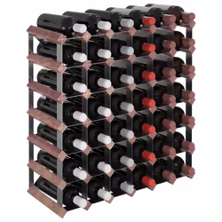 VidaXL 340894 wine rack Steel, Wood Brown