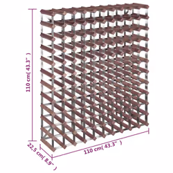 VidaXL 340895 wine rack Steel, Wood Brown - Additional view 8