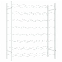 vidaXL Wine Rack for 96 Bottles Iron Wine Storage Cabinet Holder Shelf Indoor - white, 48