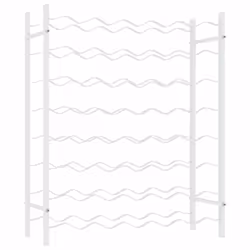 vidaXL Wine Rack for 96 Bottles Iron Wine Storage Cabinet Holder Shelf Indoor - white, 48