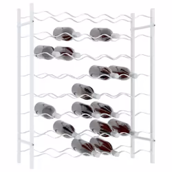 vidaXL Wine Rack for 96 Bottles Iron Wine Storage Cabinet Holder Shelf Indoor - white, 48 - Additional view 4