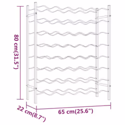 vidaXL Wine Rack for 96 Bottles Iron Wine Storage Cabinet Holder Shelf Indoor - white, 48 - Additional view 5