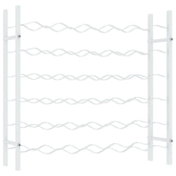vidaXL Wine Rack for 96 Bottles Iron Wine Storage Cabinet Holder Shelf Indoor - white, 36